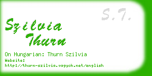 szilvia thurn business card